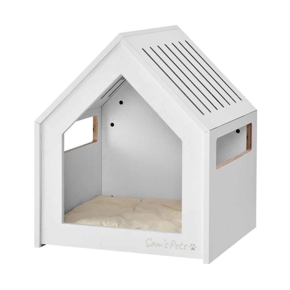 Forest 23'' Dog House In White Oak – Sam's Pets LLC