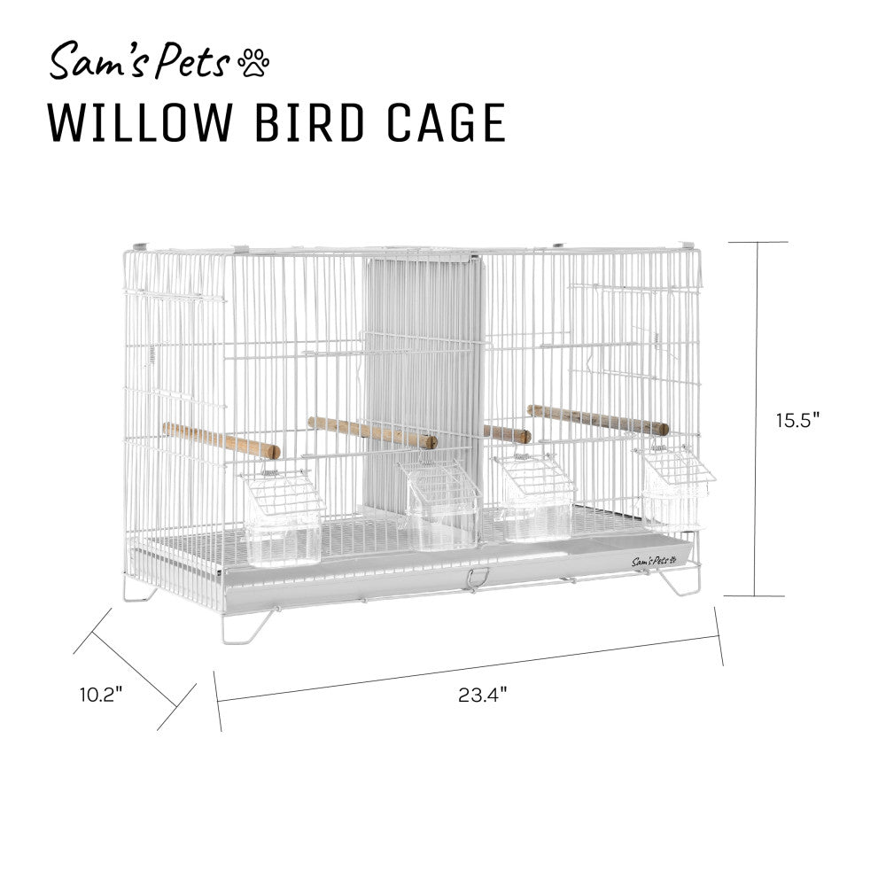 Willow 24'' Bird Cage In White