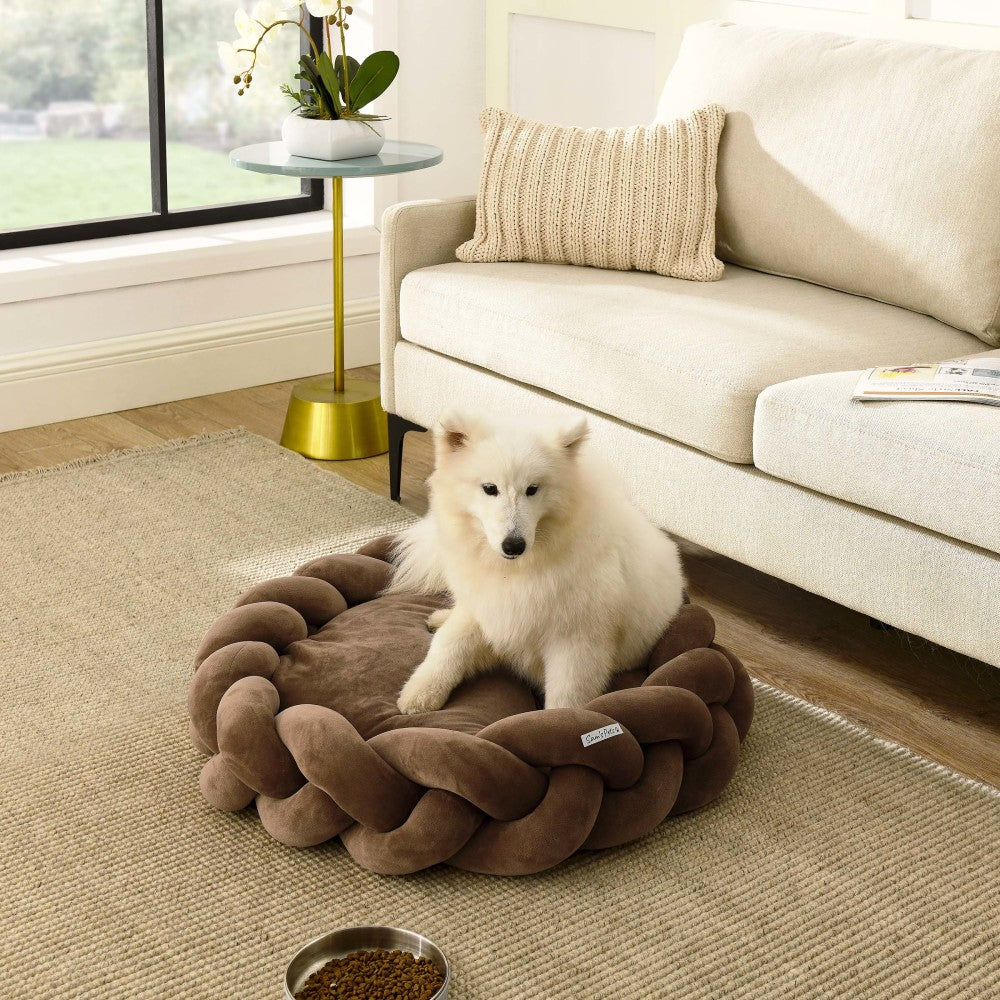 Ivy 27'' Dog Bed In Brown