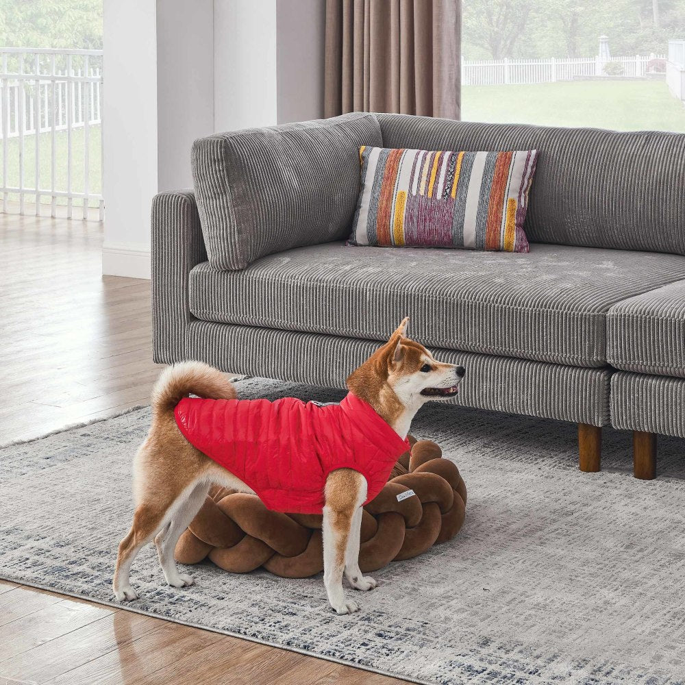 Monty Puffer Jacket In Red / Size:Large