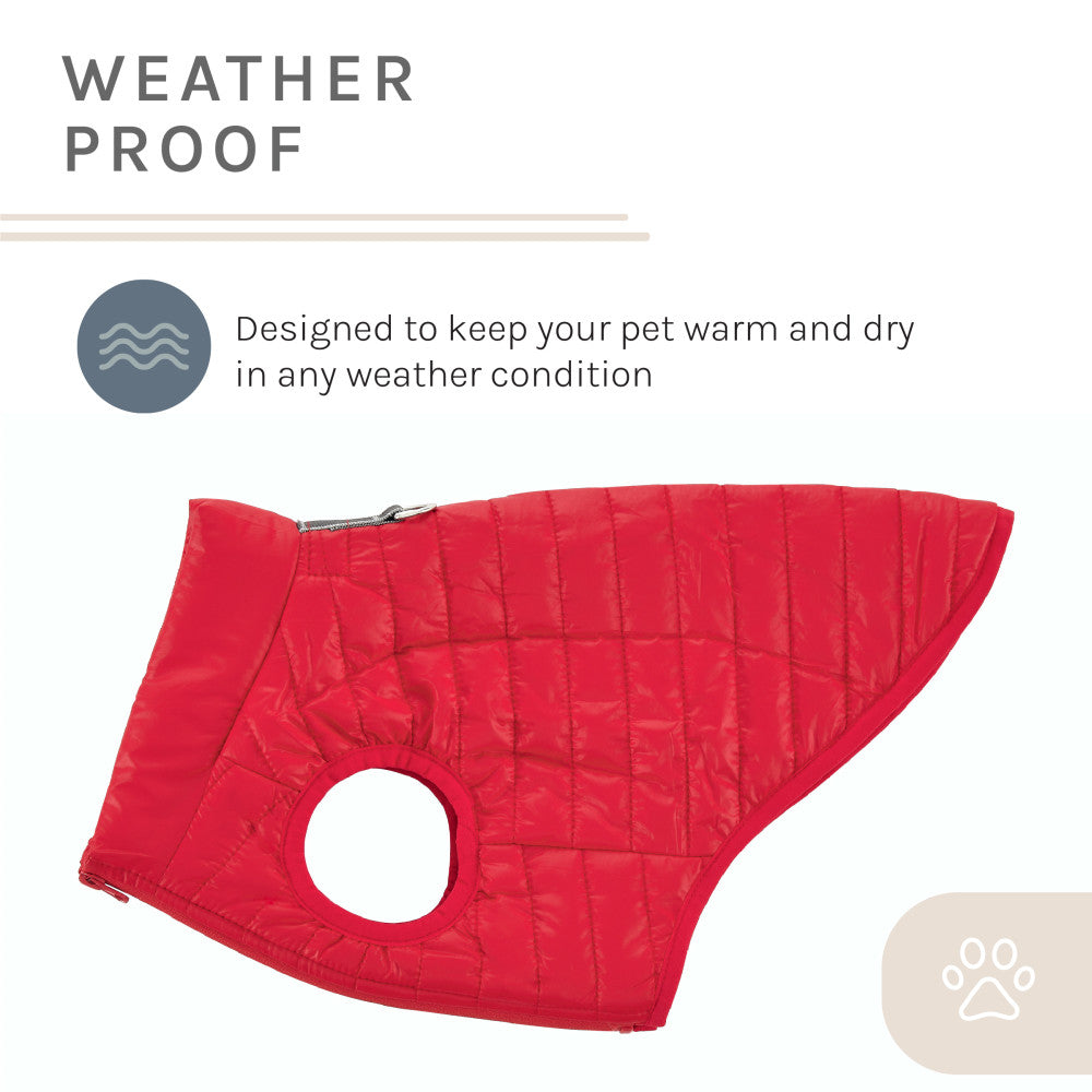 Monty Puffer Jacket In Red / Size:Large