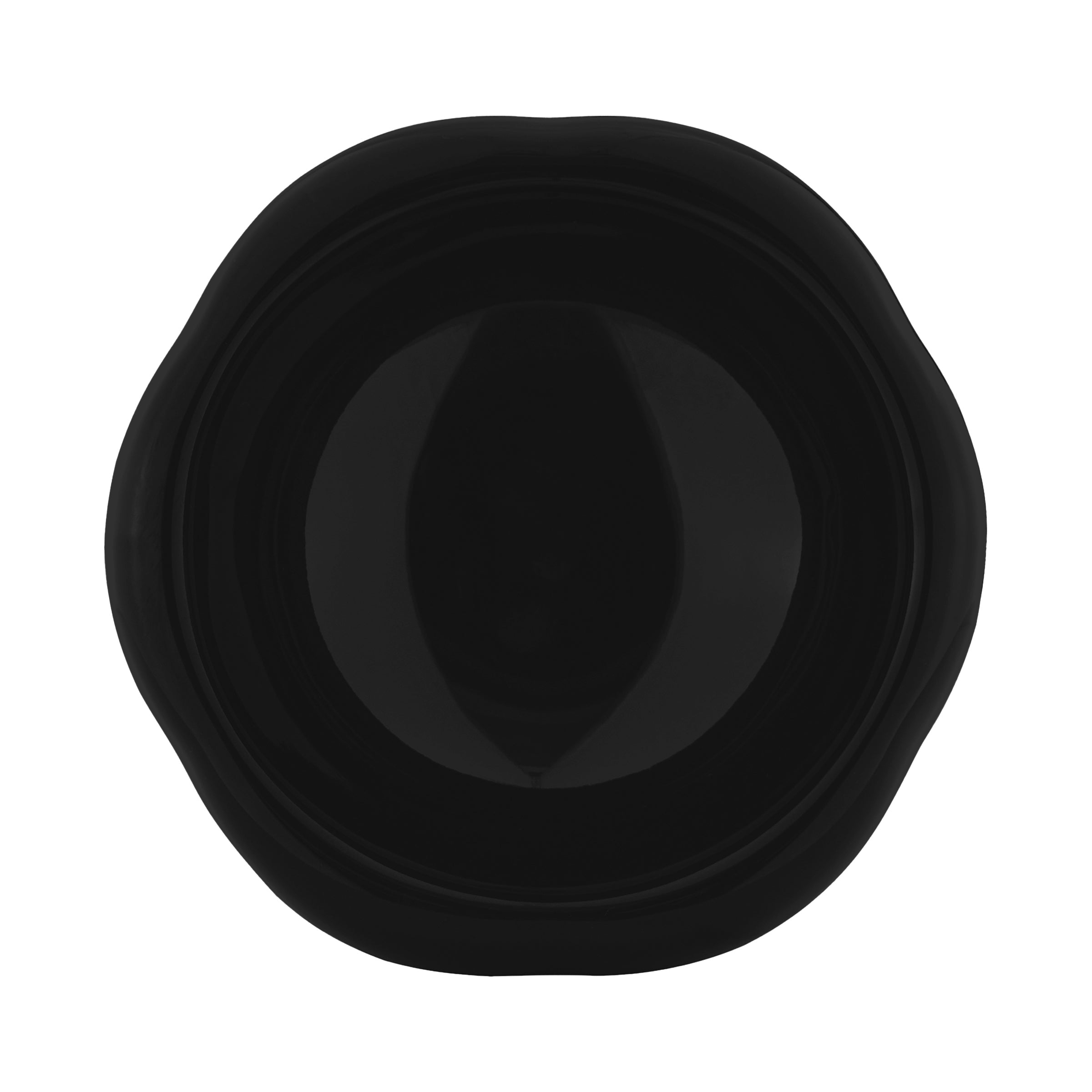 Sam's Pets Short Tulip 2.0 Pet Bowl in Glossy Black