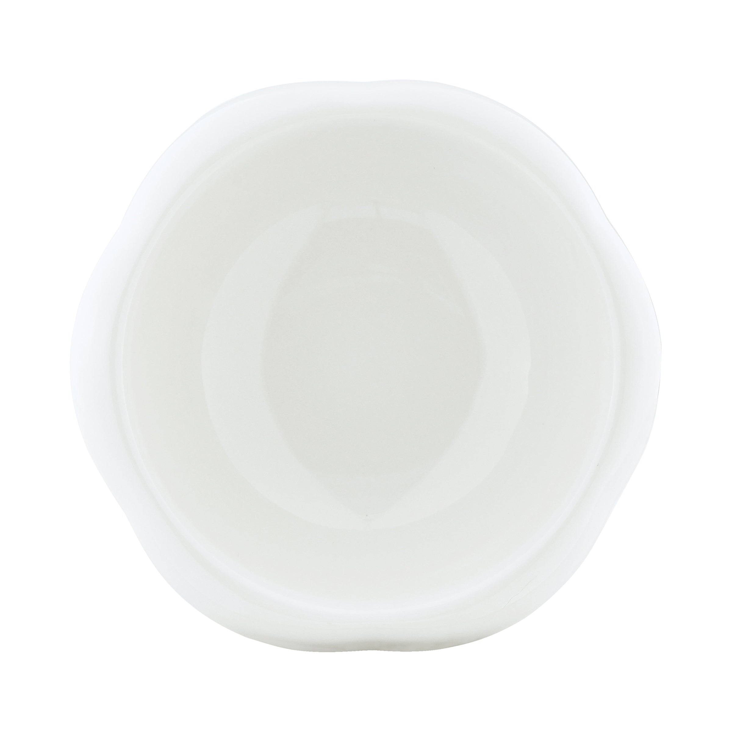 Sam's Pets Short Tulip 2.0 Pet Bowl in Glossy White