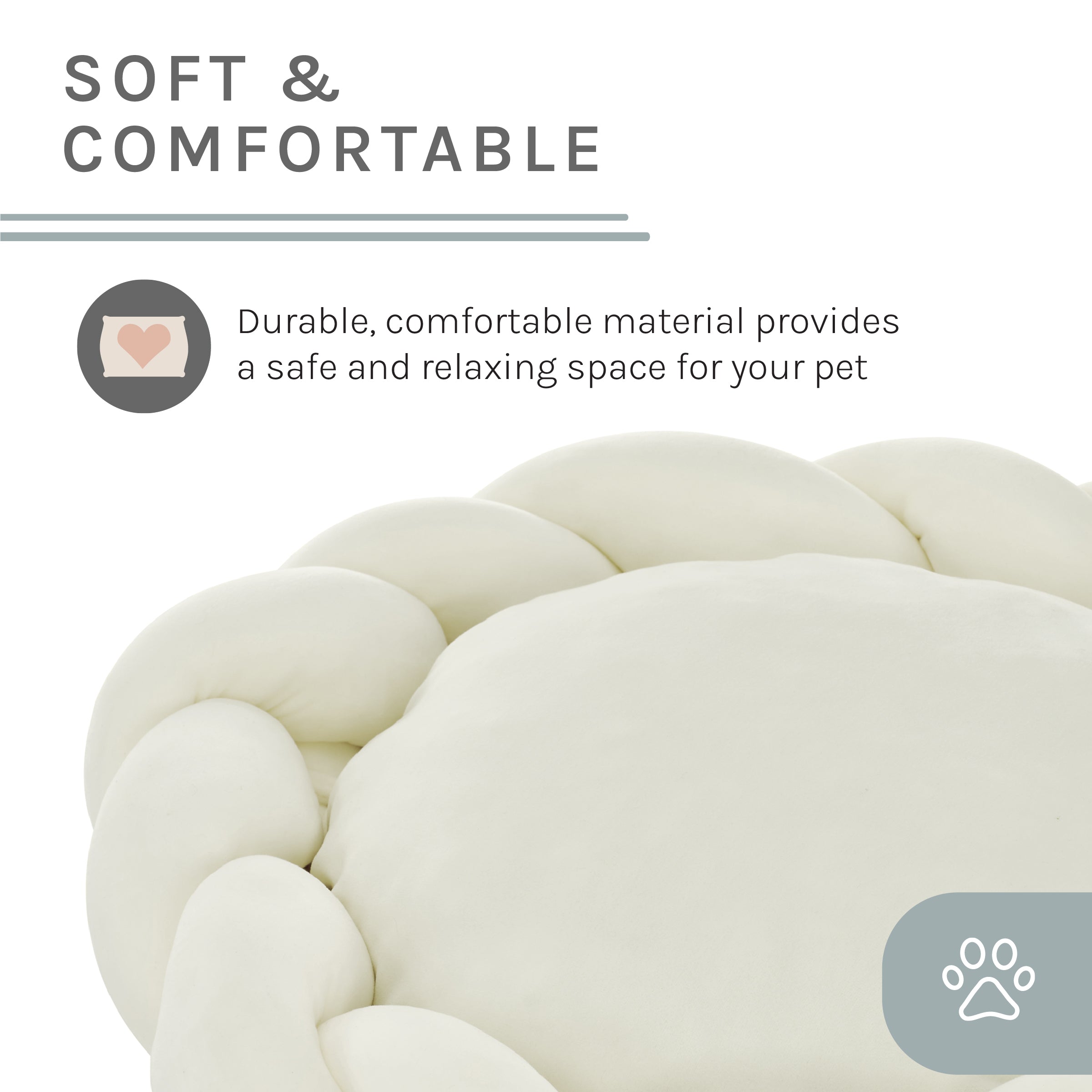 Sam's Pets Ivy 20'' Dog Bed in White