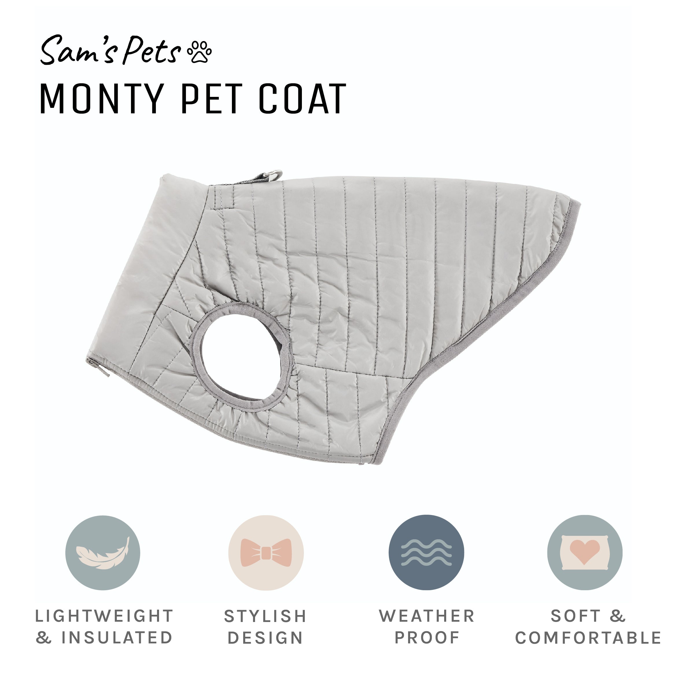Monty Puffer Jacket In Silver / Size:Medium