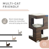 Escher Cat Tree 23.5'' In Dark Walnut