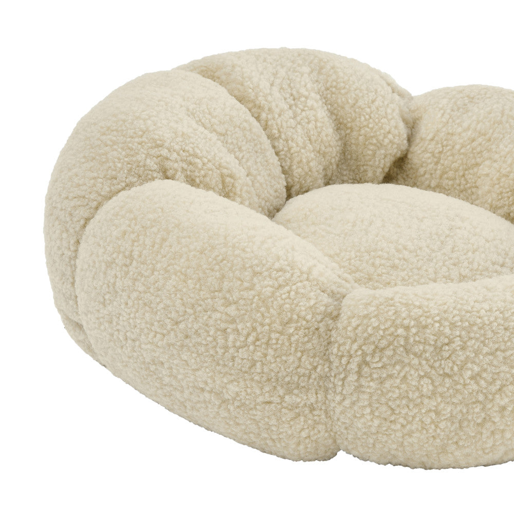 Chloe 19.68'' Cuddler Dog Bed In Beige