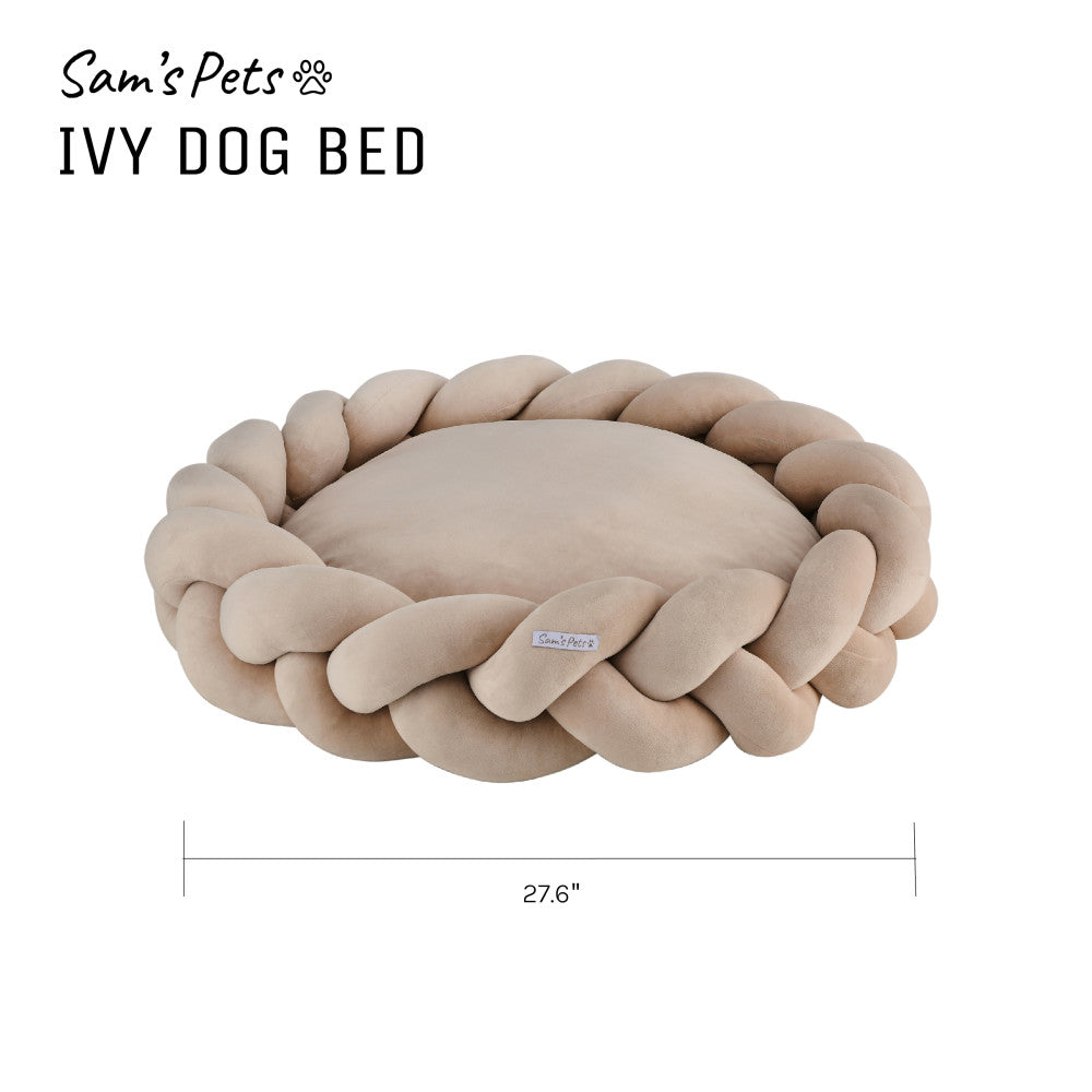 Ivy 27'' Dog Bed In Beige