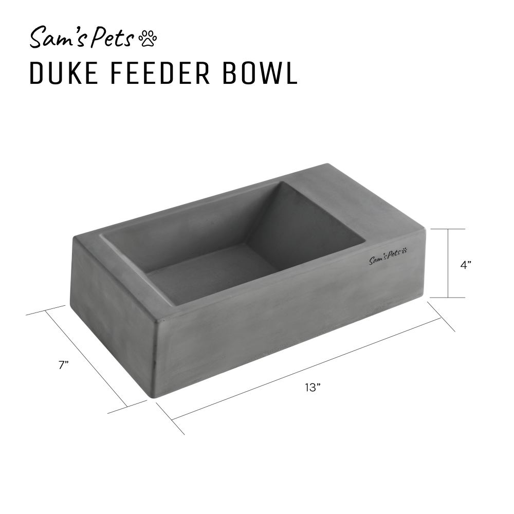 Duke Pet Bowl 13'' In Dark Grey