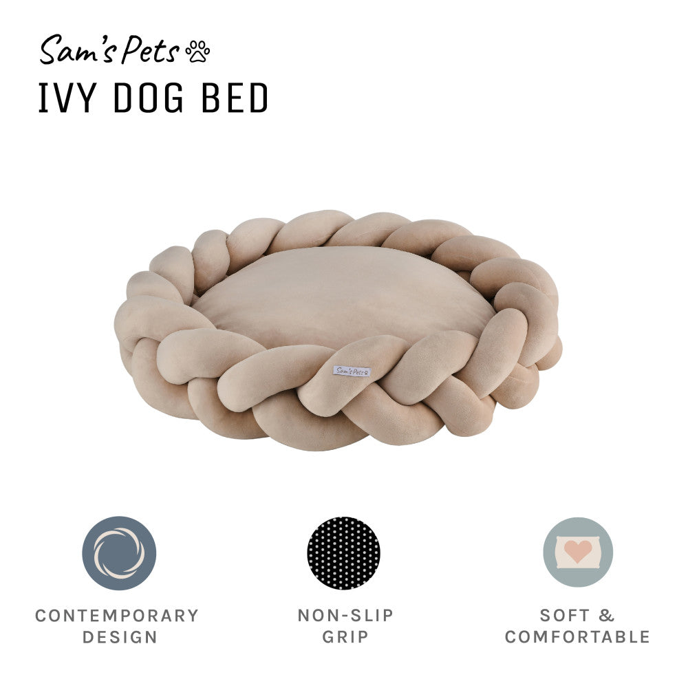 Ivy 27'' Dog Bed In Beige