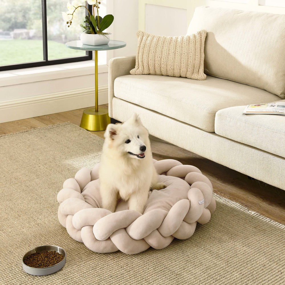 Ivy 27'' Dog Bed In Beige