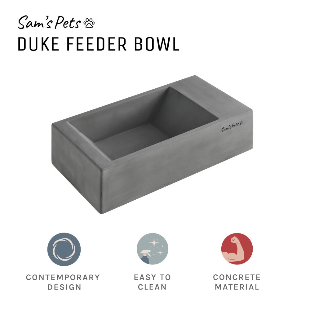 Duke Pet Bowl 13'' In Dark Grey