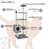 Tyrone® 70 inch Gray Cat Tree