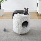 Rocket® 18" White Cat Tree Cylinder