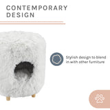 Rocket® 18" White Cat Tree Cylinder