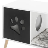 Black and White Cat Tree End Table