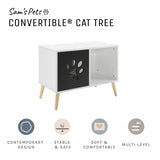 Convertible® 22" Black and White Cat Tree End Table