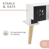 Convertible® 22" Black and White Cat Tree End Table