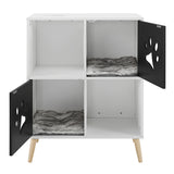 Black and White Cat Tree End Table