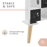 Convertible® 37" Black and White Cat Tree End-Table Shelf
