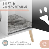 Convertible® 37" Black and White Cat Tree End-Table Shelf