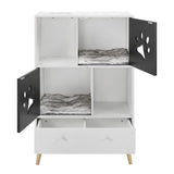 Black and White Cat Tree End Table