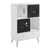 Black and White Cat Tree End Table