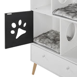 Black and White Cat Tree End Table