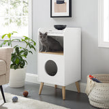 Becky 32" White Cat Tree Bookshelf
