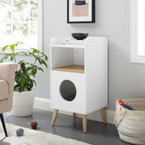 Becky 32" White Cat Tree Bookshelf