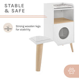 Becky 32" White Cat Tree Bookshelf