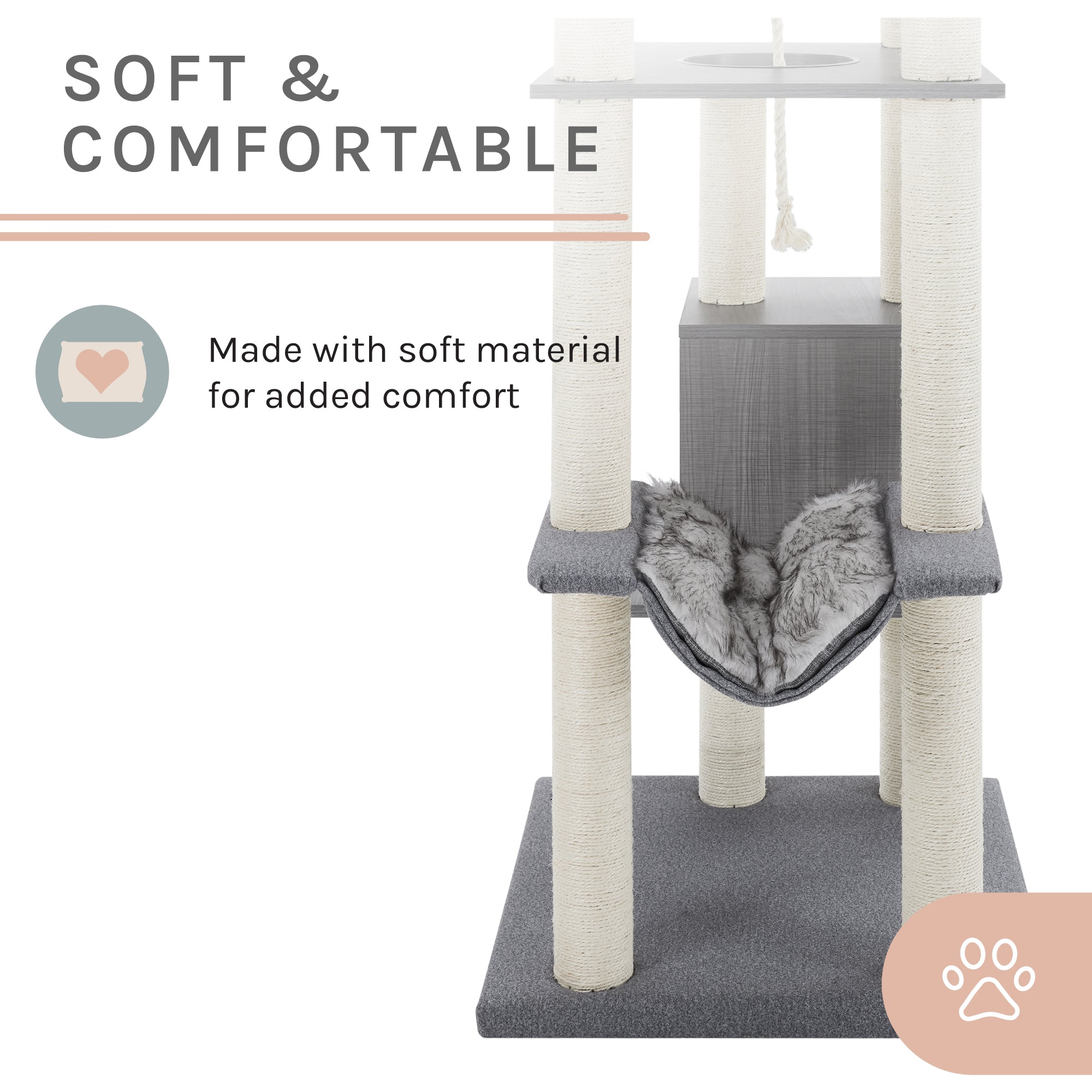 Tyrone® 70 inch Gray Cat Tree