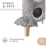 Cat Tree Cylinder  Gray Pufak 27"