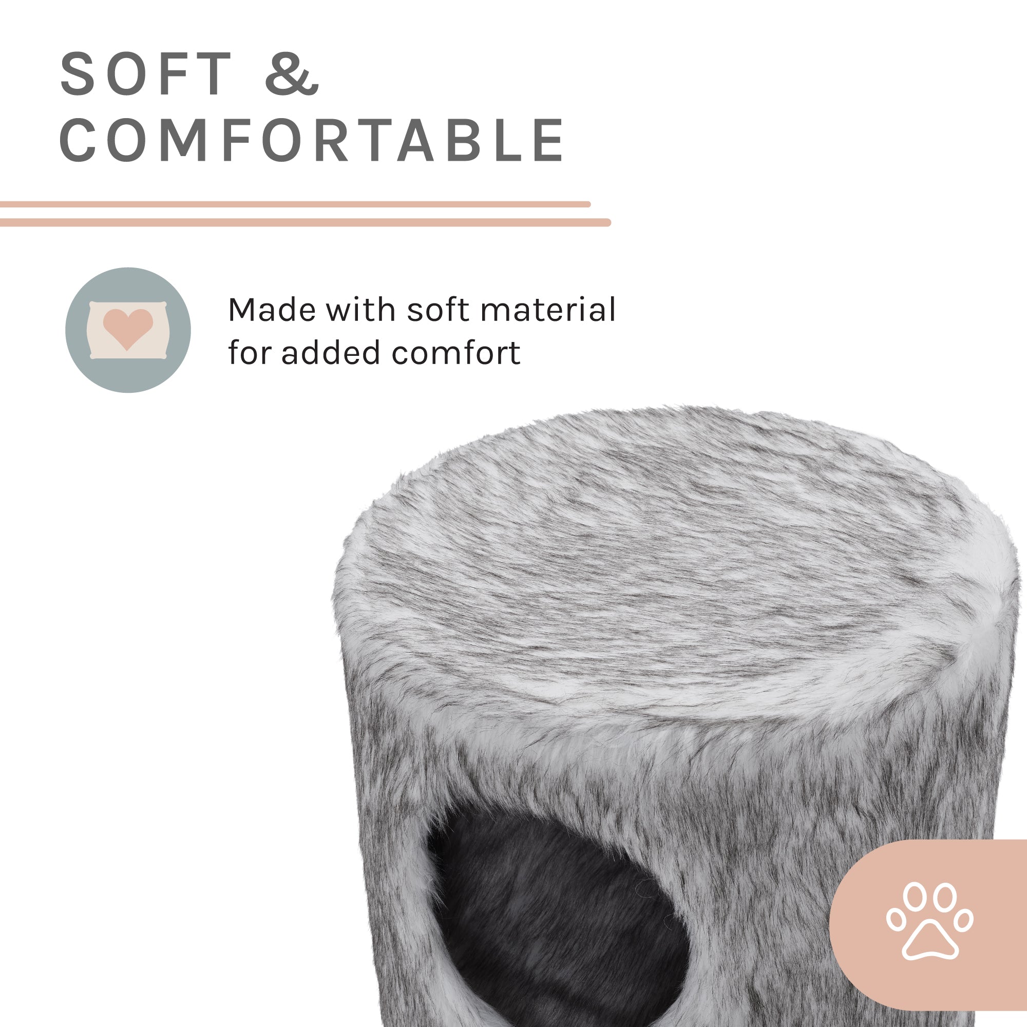 Cat Tree Cylinder Gray Pufak 27"