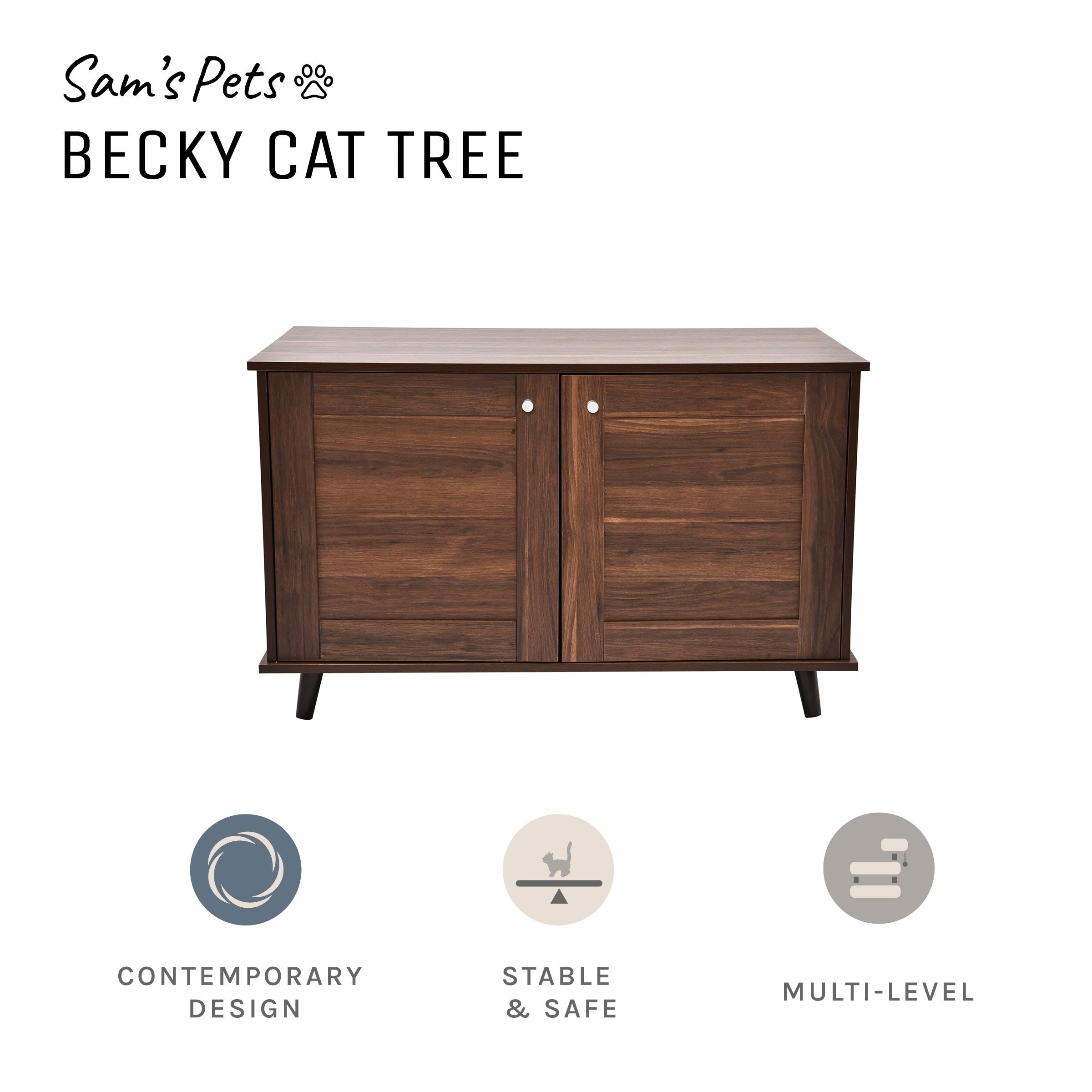 Becky 24.5" Brown Cat Tree End Table