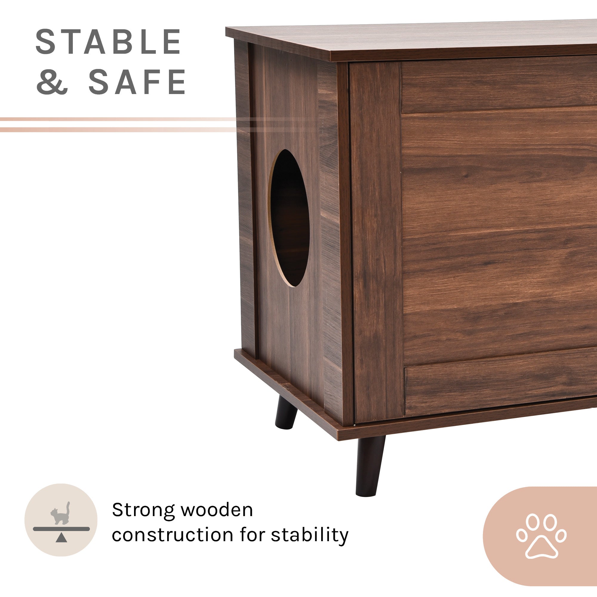 Becky 24.5" Brown Cat Tree End Table