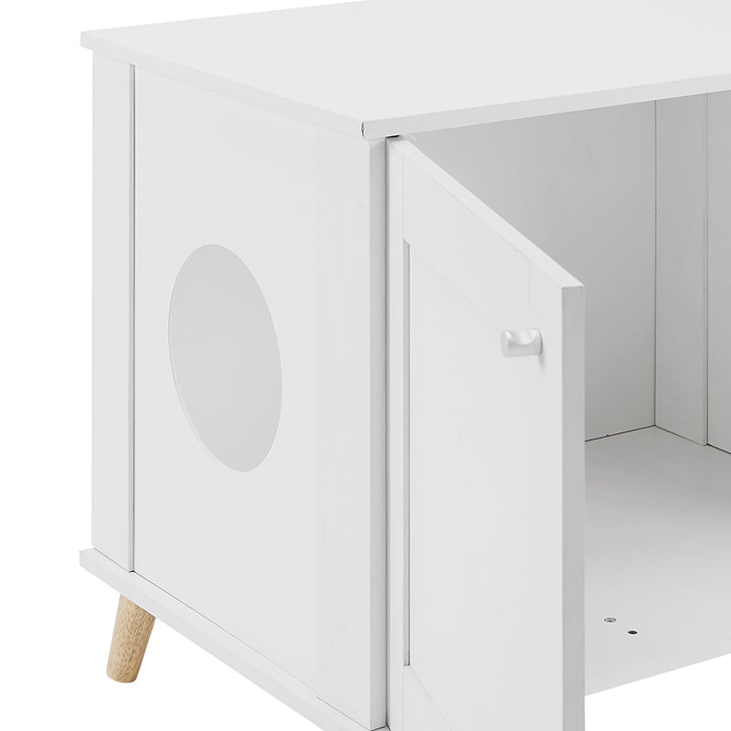 White Cat Tree End Table