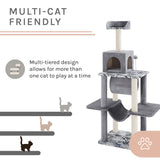 Dazzle® 59" Gray Cat Scratching Tree