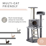 Dazzle® 47" Gray Cat Scratching Tree