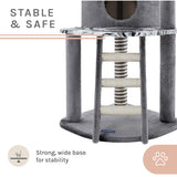 Dazzle® 47" Gray Cat Scratching Tree
