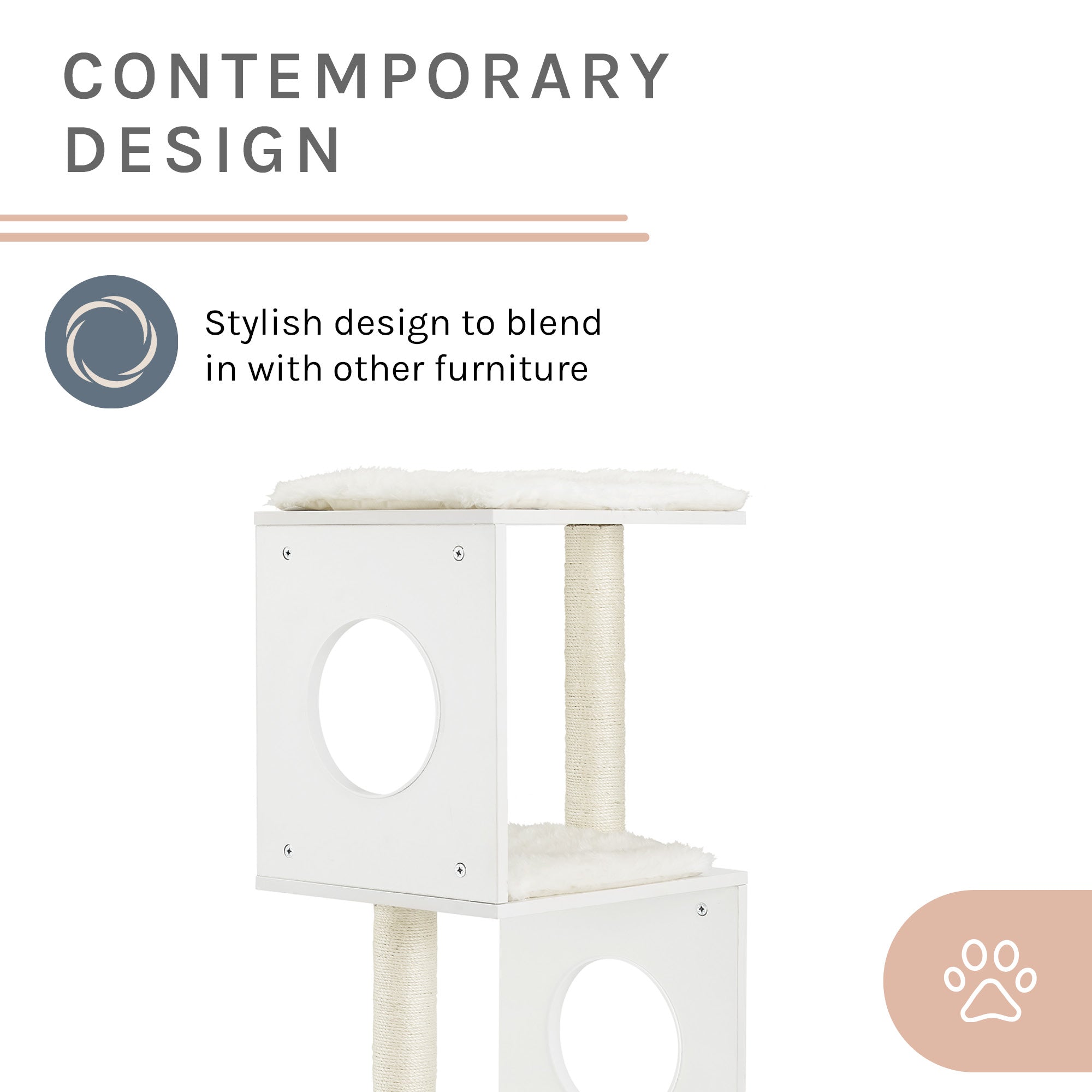 Sheree® 50" White Cat Tree
