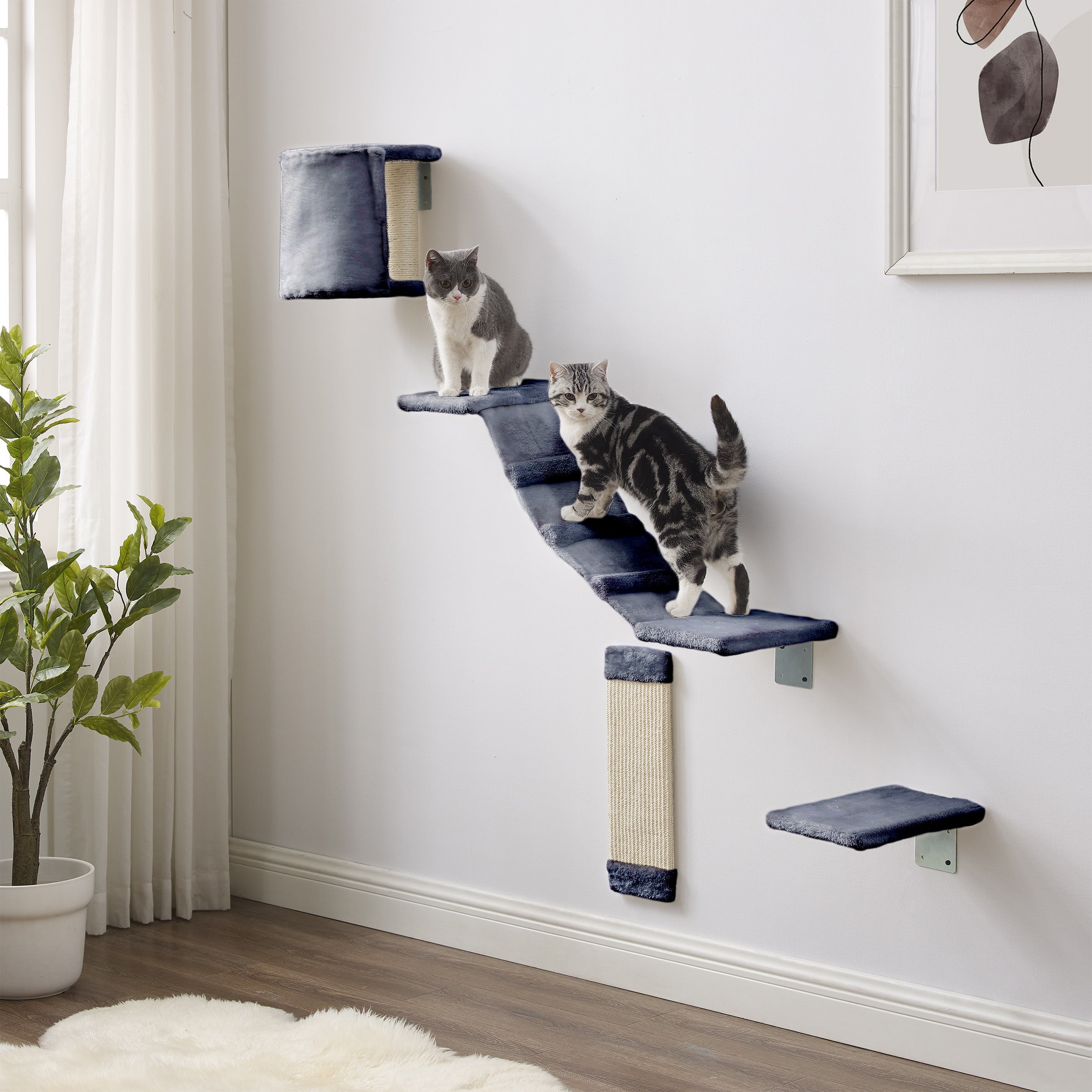 Addison Wall Climber Cat Tree in Gray