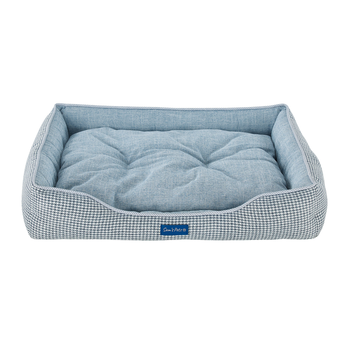 Arlo® Medium Blue Plaid Dog Bed