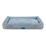 Arlo® Large Blue Plaid Dog Bed
