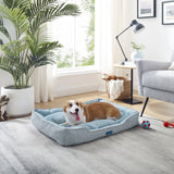 Arlo® Large Blue Plaid Dog Bed