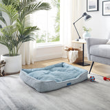 Arlo® Large Blue Plaid Dog Bed