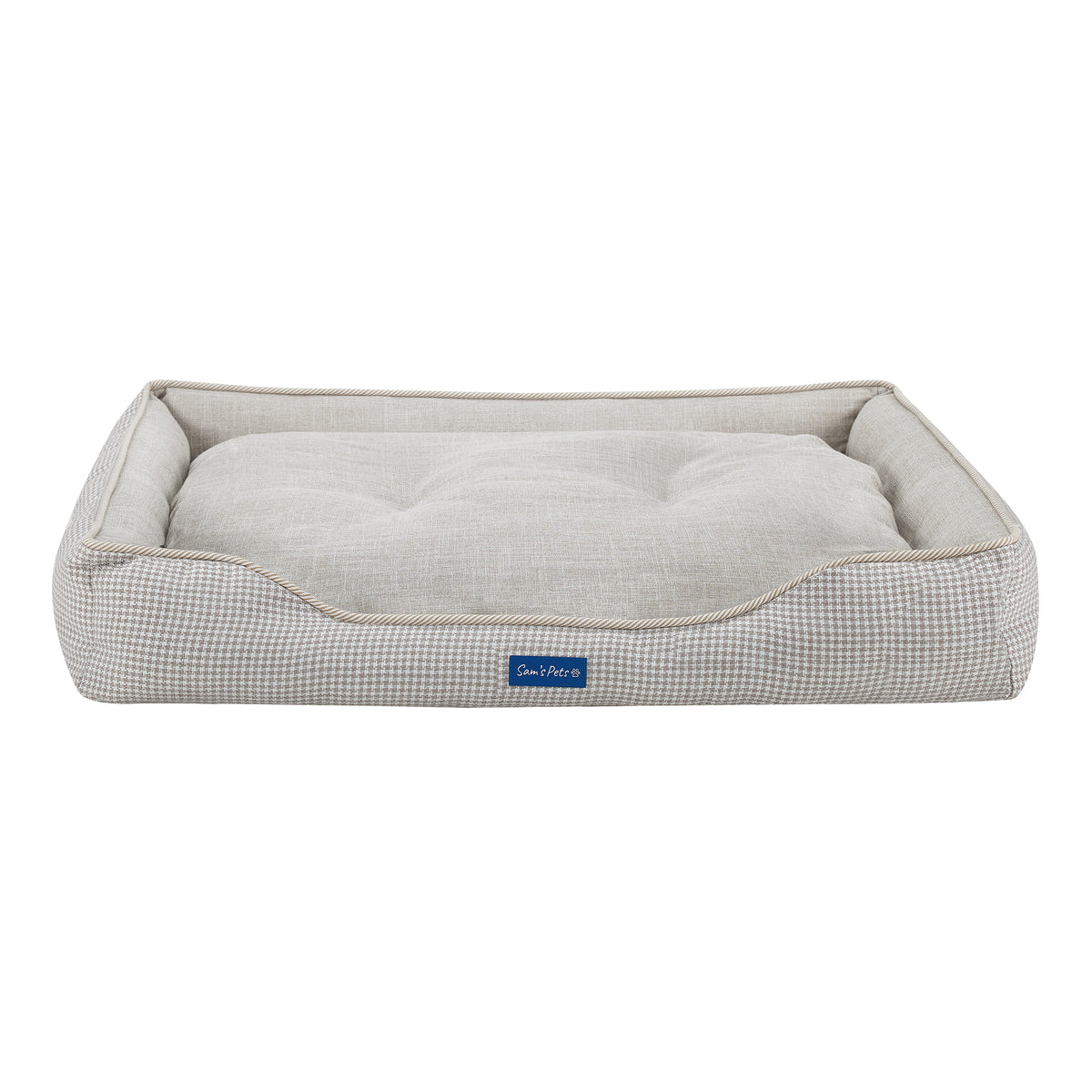 Arlo® Large Brown Plaid Dog Bed
