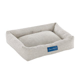 Arlo® Small Brown Plaid Bolster Dog Bed