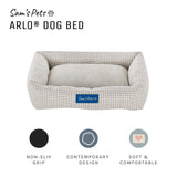 Arlo® Small Brown Plaid Bolster Dog Bed