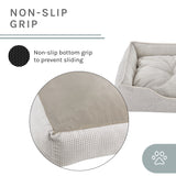 Arlo® Small Brown Plaid Bolster Dog Bed